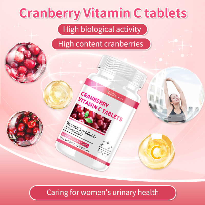 Cranberry Vitamin C Chewable Tablets Dietary Nutrition VC Tablets Candy OEM Customized Doukuai Same Style