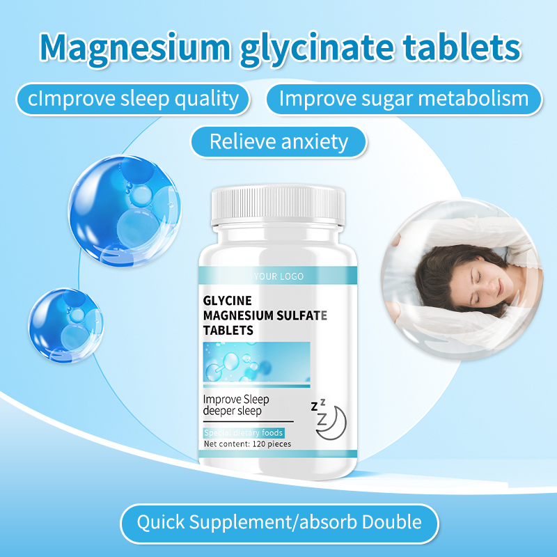 Cross border hot selling magnesium glycinate capsules OEM customized health food OEM factory in China